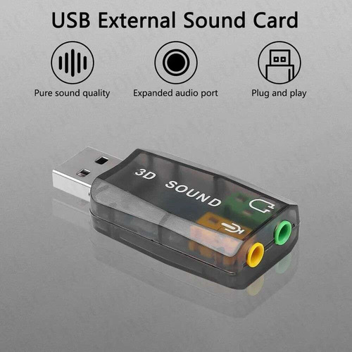 Mixear Dj Audifono Microfono Tarjeta Sonido Usb Aux Externo