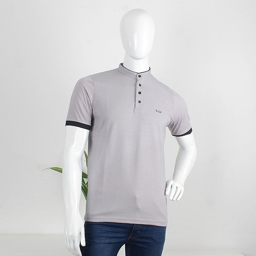 Polo Cuello Chino Neru Azul Diseños Únicos Y Exclusivos