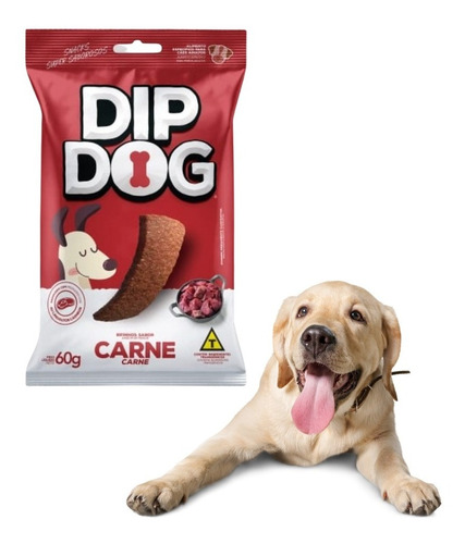 Bifinho Para Cachorro Petisco Snacks Sabor Carne 60g Dip Dog