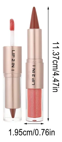 Min Min Input lip 2ステップ No,1とNo,3の２箱 Batom Portátil Lip Line Lip Gloss Double Head 2 Em 1 D | MercadoLivre