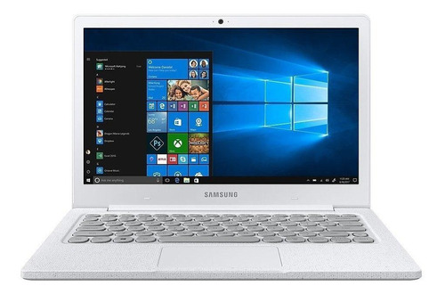 Notebook Samsung Flash F30 giz branco 13.3", Intel Celeron N4000  4GB de RAM 128GB SSD, Intel UHD Graphics 600 1920x1080px Windows 10 Home