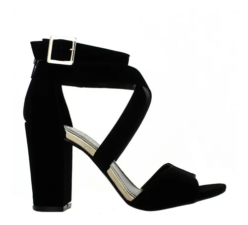 Tacon negro online sandalia