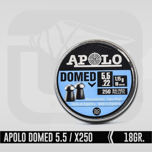 Imagen 4 de 5 de Balines Apolo Domed // Cal 5,5mm - 18gr // X200