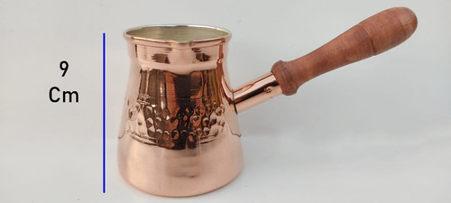 Imagen 4 de 5 de Cafetera Turca De Cobre + Taza Y Platillo Artesanía Chilena