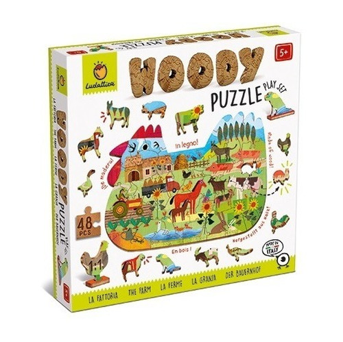 Woody Puzzle Madera La Granja 48 Piezas - Ludattica 