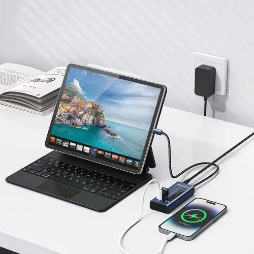 Hub Usb-c Con Alimentación Minisopuru: Adaptador Usb-c 7 ...