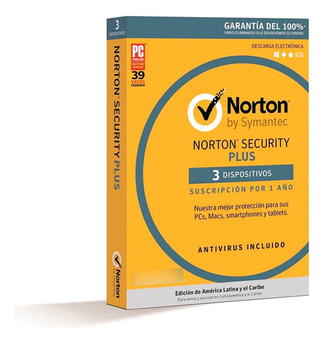 Norton By Symantec Security Plus 3 Dispositivos Por 1 Año