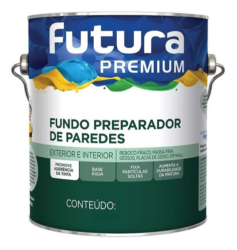 Fundo Nivelador Para Madeira Branco Futura Premium 0,900 Ml