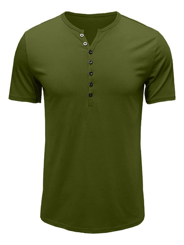 Camiseta Ajustada De Manga Corta Con Cuello Redondo Y Manga
