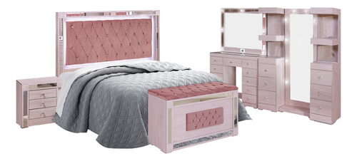Recamara King Size Melany Rosa Këssa Muebles