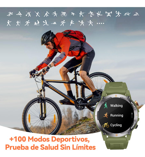 J300 Smartwatch Deportivo - 100+ Modos De Deporte, 7 Días De Batería, Ip68 Impermeable, Monitoreo De Salud & Llamadas Bluetooth Para Aventureros