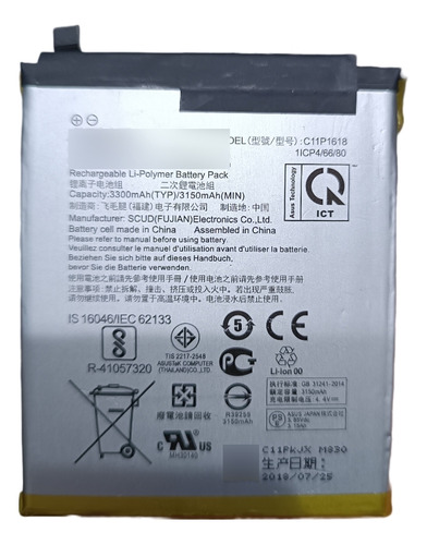 Bateria Asus Zenfone 4 C11p1618 100% Original