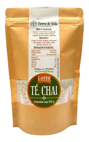 Té Chai Latte Coco Y Almendras 250g Delicioso Artesanal