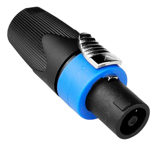 Conector Speakon Macho 4 Vias Classe A Resistente Com Trava Cor Preto