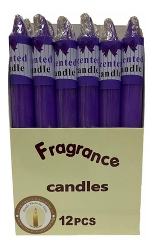 Velas (levemente Perfumadas 19,5cm Alto X 2 Cm) 12 Und