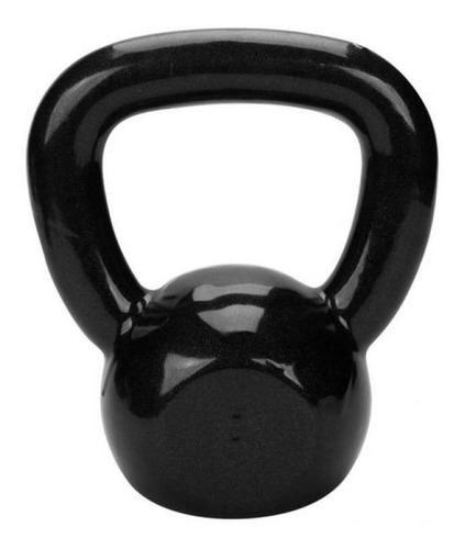 Kettlebell Emborrachado 18kg Fundidos De Minas - Preto