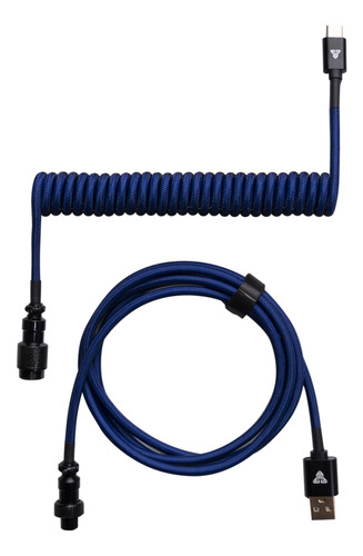 Cable Para Teclado Fantech Ac701 Coiled Usb-c Blue Idioma Español