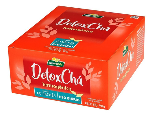 Chá Detox Termogênico Kodilar 90g - Chá 60 Sachês Sabor Chá Termogênico