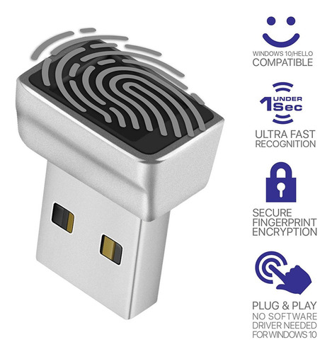 N Leitor De Impressão Digital Usb De Segurança, Login De