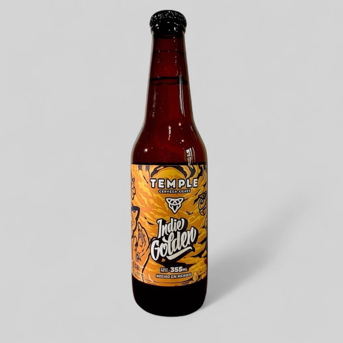 Pack Cerveza Artesanal 24u Botella Temple Indie Golden 355ml