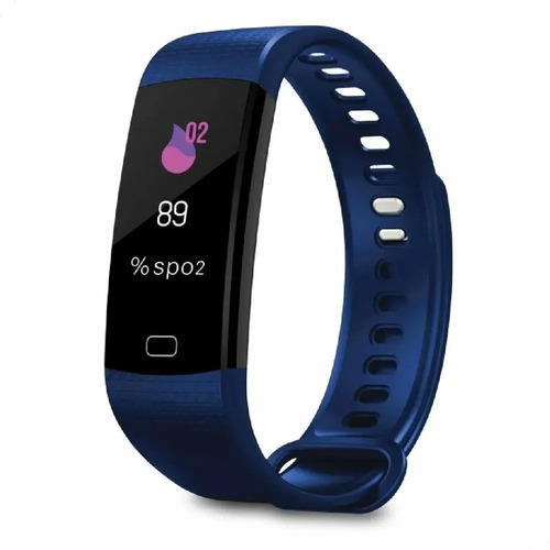 Imagen 11 de 12 de Smartwatch Reloj Targa Smartband 4 Control Pasos Android Ios Color De La Malla Azul
