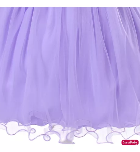 vestido infantil princesa sofia lilas 2