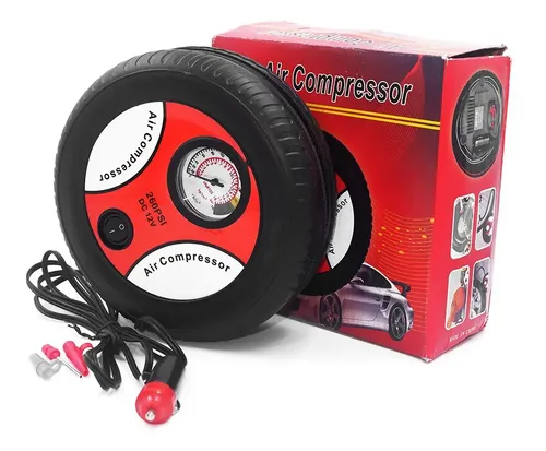 Compresor De Aire Tipo Rueda Multifuncional / Angelstock Color Negro ...