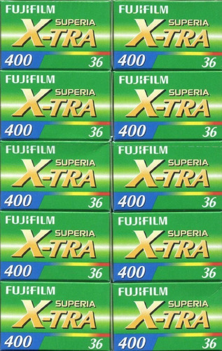 Combo 10 X Filme Superia X-tra 36 Poses Fujifilm Asa Iso 400