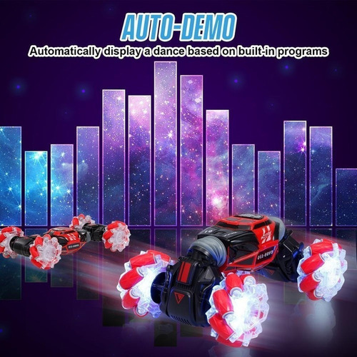 Reloj Rojo Rc Stunt Car 4wd Con Sensor De Gestos, Deformable
