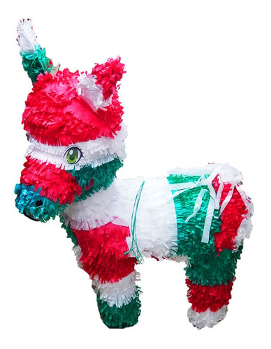 Piñata Burrito Mexicano Verde Blanco Rojo Cumpleaños Fiesta