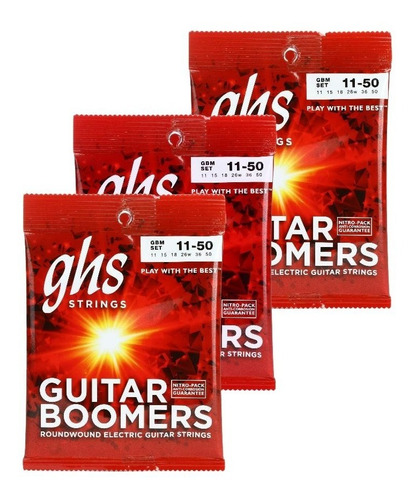 Encordado Ghs Gbl 011 - 50 Boomers Para Guit Electrica X 3