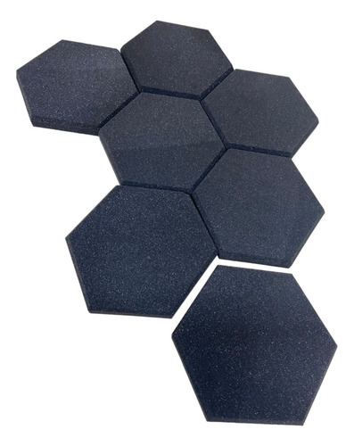 Espuma Acústica Hexagonal C/10 Und 30cm X 3,5cm Lisa