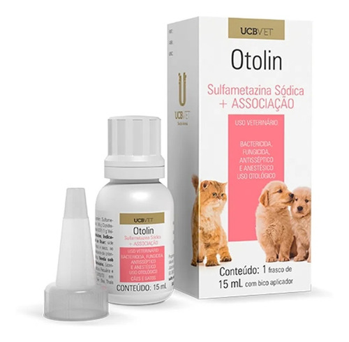 Otolin 15 Ml Otológica Infecção Otites Otorréias Cães Gatos