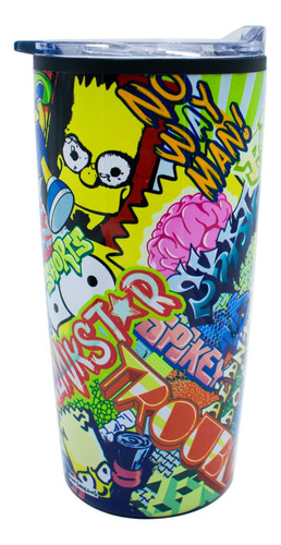 Termo Café Acero Inoxidable Bart Simpson 450ml Vaso Termico