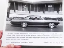 Comprar Foto Antigua Pontiac Catalina Coupe 1969 No Folleto Manual