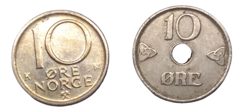 Monedas De Noruega 10 Ore Diferentes Fechas Y Escudos 