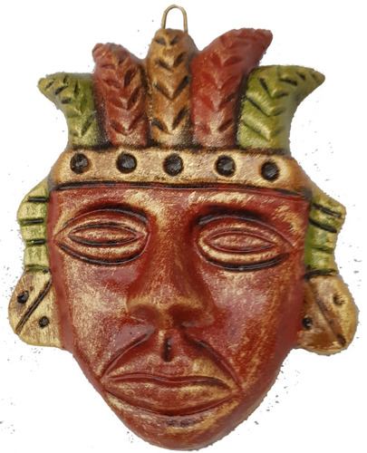 Mascara Barro  Figura Prehispanica Artesania Mexicana 015