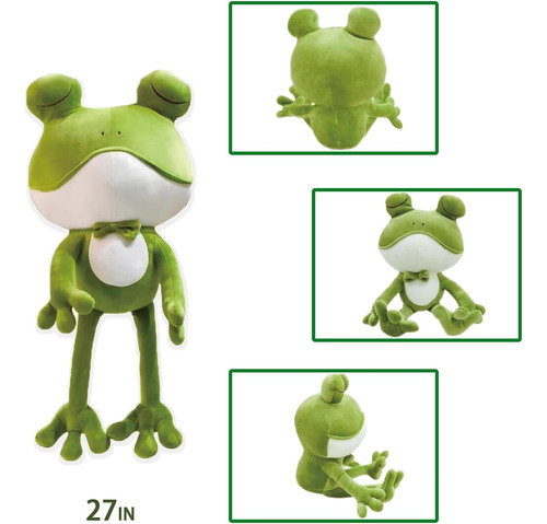 Tzmapu Juguete De Peluche De Rana De Cabeza Grande Suave, Al