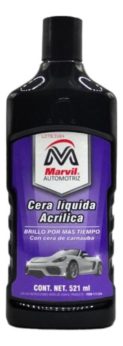 Cera Liquida Para Auto Acrílica 500 Ml Marvil 111124