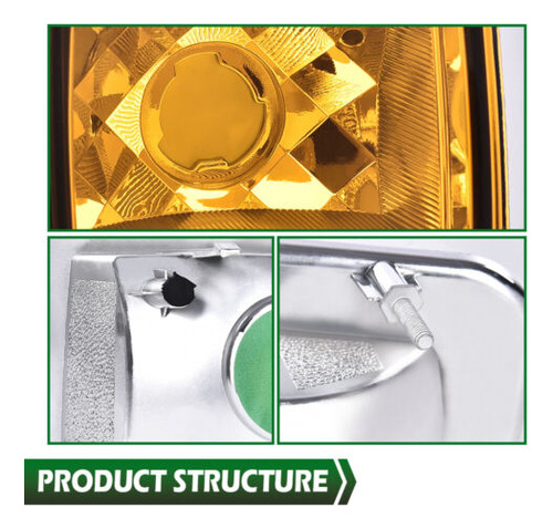Amber Lens Front Turn Signal Light Parking Lamp Fit For Cch