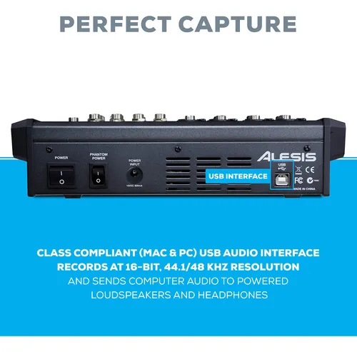 Mezclador Alesis Multimix 8 Usb Fx 8 Canales Con Efectos Int