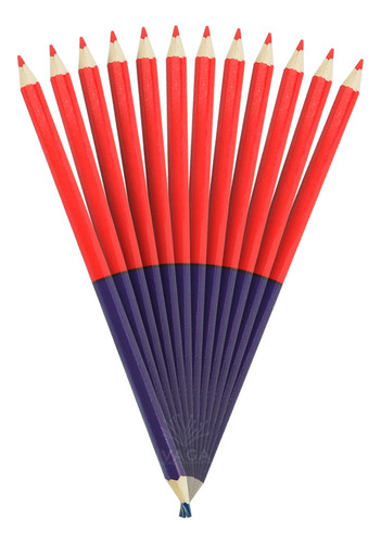 12 Lápiz Bicolor Redondo (azul/rojo) Vaga Delgado