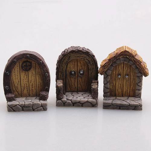 5 Puerta De Jardín En Miniatura Puerta De Resina En Estilo