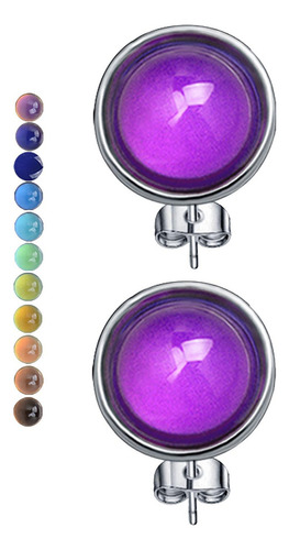 4 Pendientes De Botón Que Cambian De Color, Joyería De