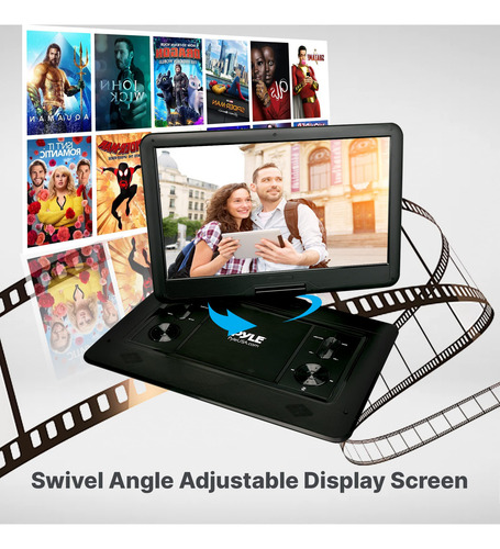 Reproductor De Dvd Portátil Pyle De 17,9 Pulgadas Con Pantal