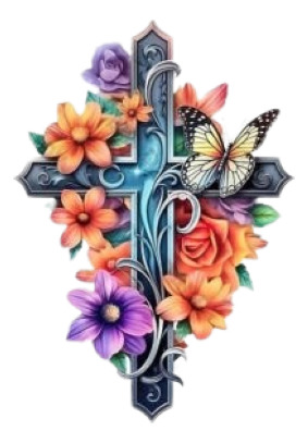 Imágenes Digitales Cruces Con Flores Bautismo Comunion 72736