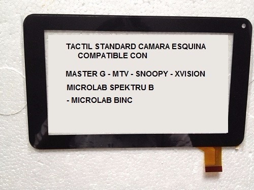 Vidrio Tactil Tablet 7 PuLG Mtv Camara Esquina, El Mas Comun