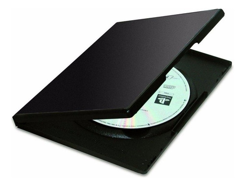 X 100 Estuche Caja Dvd 14mm Para 2 Discos Alta Calidad Negro