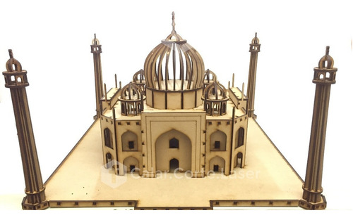Imagen 1 de 7 de Taj Mahal Rompecabeza Puzzle 3d Maqueta Para Armar Mdf Fibro