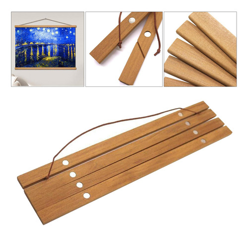 4pcs Pared Colgante De Madera Magnética Cartel De 31cm